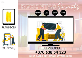 Televizorių ir kitos video technikos remontas Širvintose, Ukmergėje