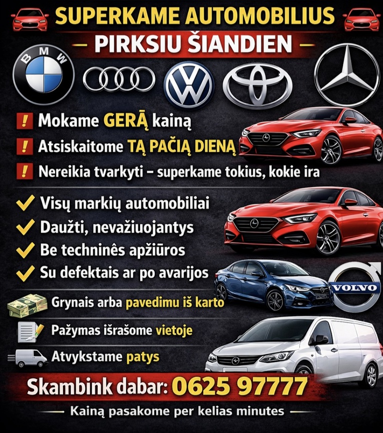 Greitas automobiliu supirkimas