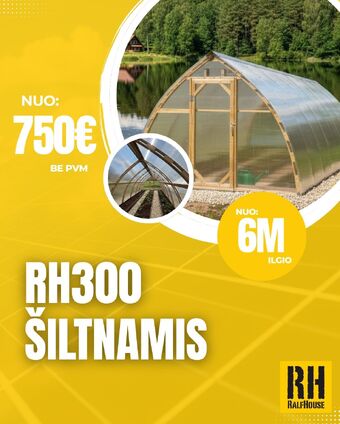 Ralfhouse šiltnamiai, kaina nuo 750e + PVM