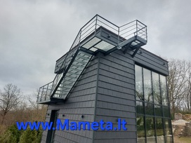 Metaliniai vidaus, lauko laiptai, turėklai