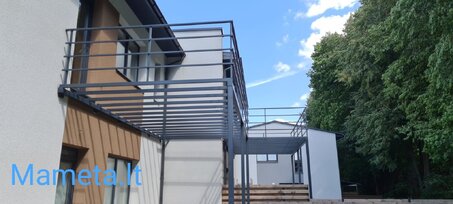 Metaliniai vidaus, lauko laiptai, turėklai