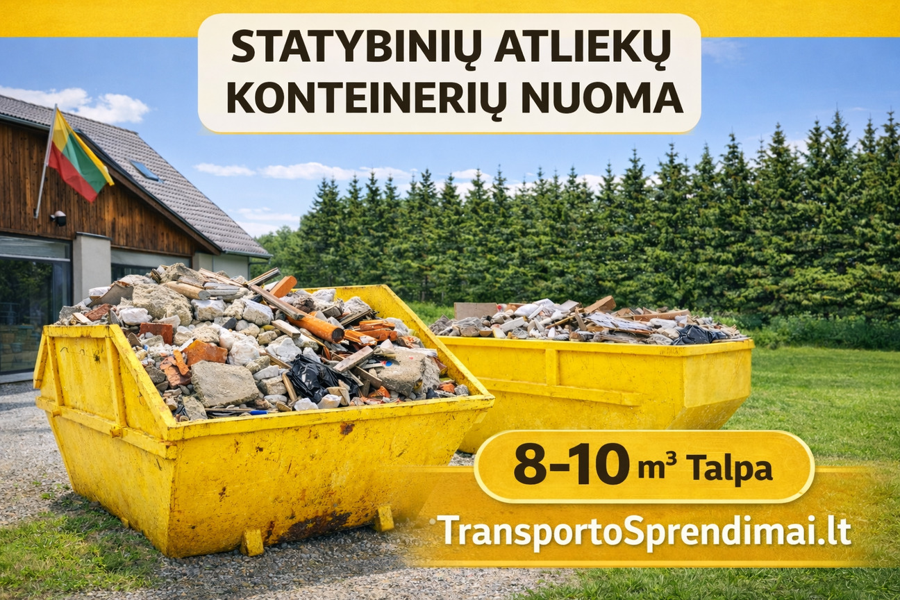 Statybinių atliekų išvežimas, griovimo darbai