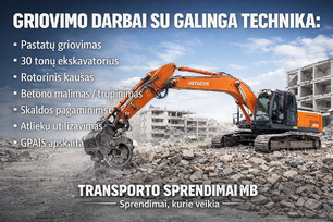 Griovimo darbai- demontavimas