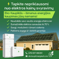 ENERGIJOS KAUPIKLIS NAMAMS su hibridiniu inverteriu – nuo 2 750 € | Montuojame visoje Lietuvoje