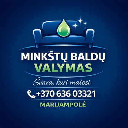 Minkštų baldų valymas