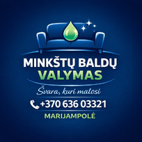 Minkštų baldų valymas