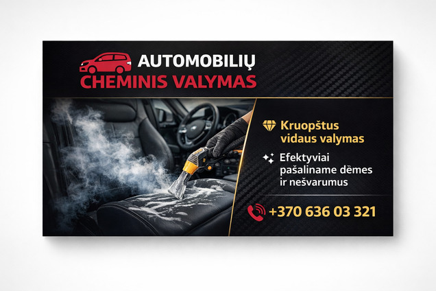 Automobilių sausas bei cheminis valymas