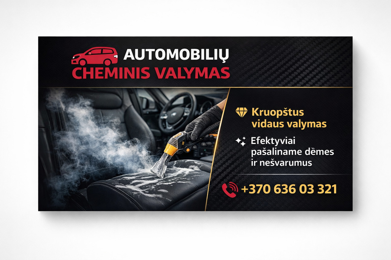 Automobilių sausas bei cheminis valymas
