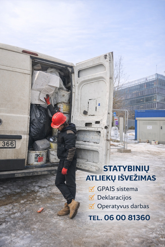 Statybinių atliekų išvežimas, žaliųjų atliekų surinkimas