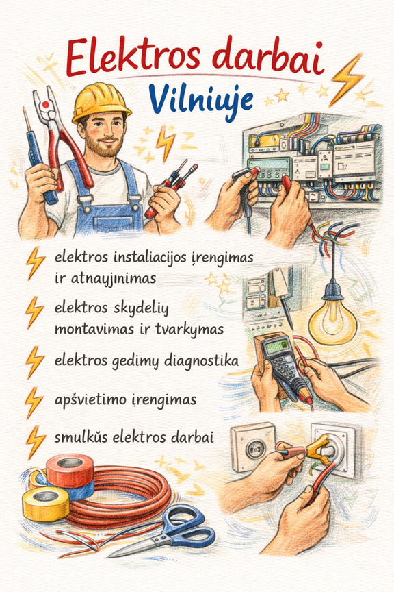 Elektrikų paslaugos Vilniuje