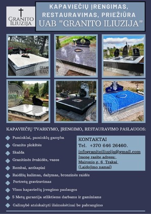 Kapaviečių įrengimas