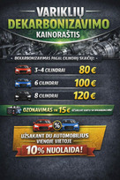 Mobilus variklių dekarbonizavimas ir salono ozonavimas