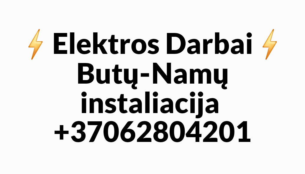 Elektros Darbai