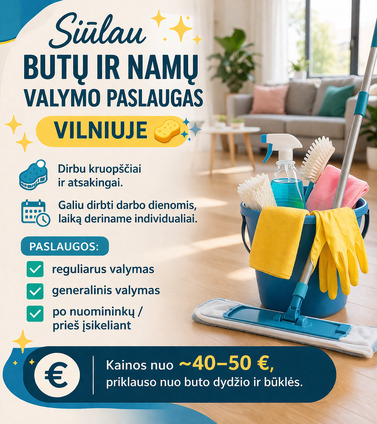 Valymo paslaugos Vilniuje
