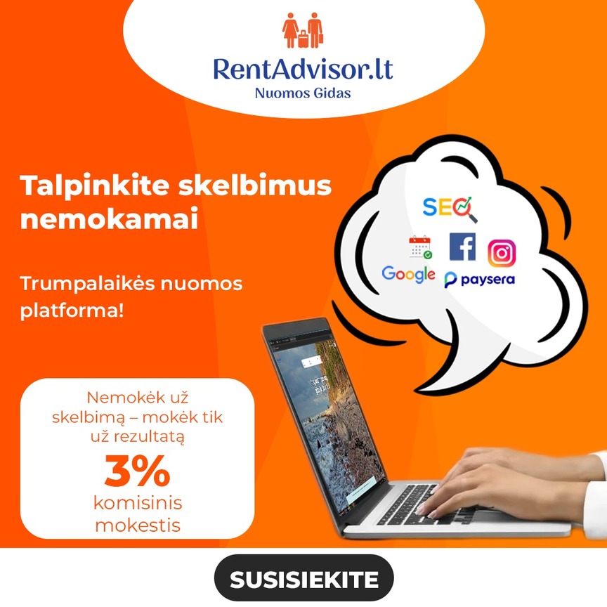 Trumpalaikės nuomos platforma nuomotojams ir nuomininkams.