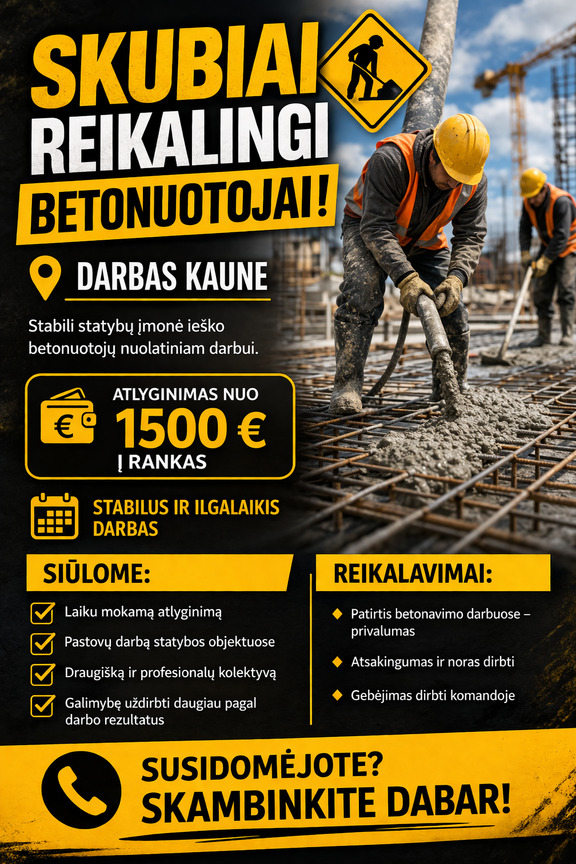 Reikalingi Betonuotojai
