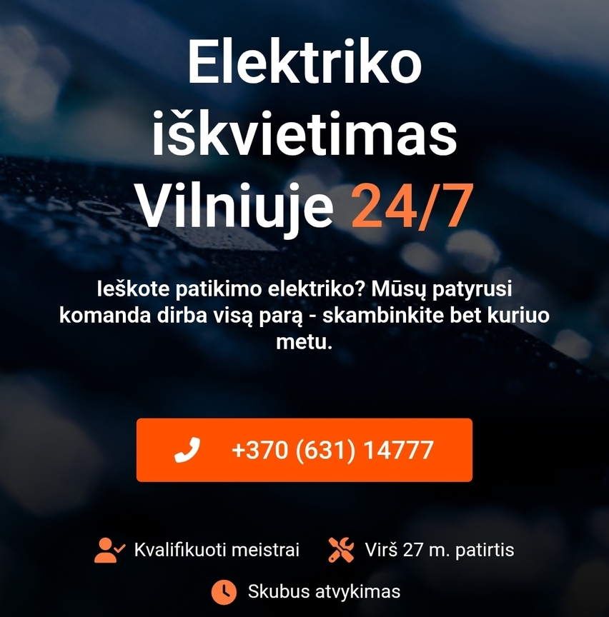 Elektriko iškvietimas 24/7