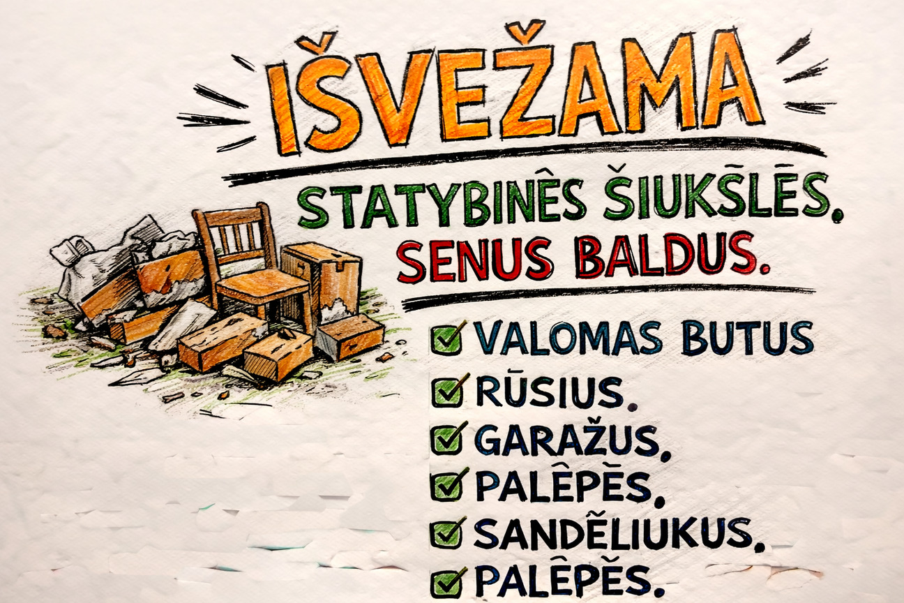 Statybinių šiukšlių ir senų baldų išvežimas