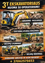 Ekskavatoriaus nuoma su operatoriumi