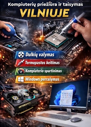 Kompiuterių remontas Windows perrašymas, įrašymas
