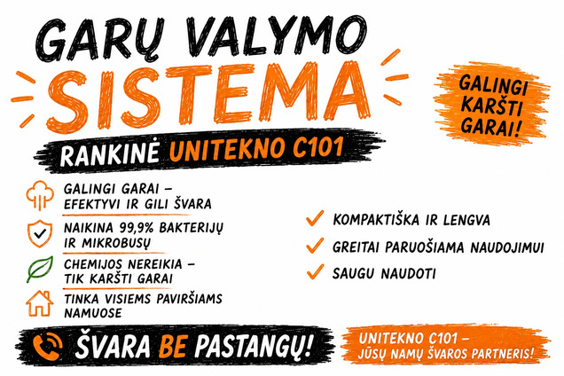 Garų valymo sistema - rankinė