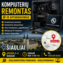 KOMPIUTERIŲ REMONTAS IR APTARNAVIMAS ŠIAULIUOSE