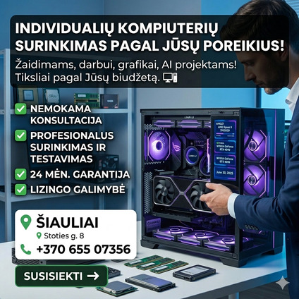 🎮 INDIVIDUALIŲ KOMPIUTERIŲ SURINKIMAS PAGAL JŪSŲ POREIKIUS! 🖥️