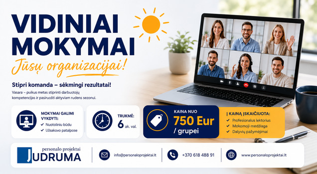 Specialus pasiūlymas vasaros mokymams