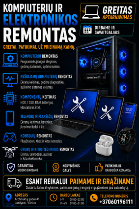 Kompiuterių remontas / Windows Irašymas