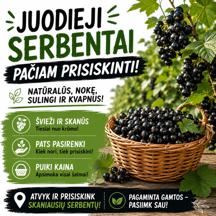 Juodieji serbentai pačiam prisiskinti