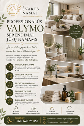 Valymo paslaugos MAŽA KAINA