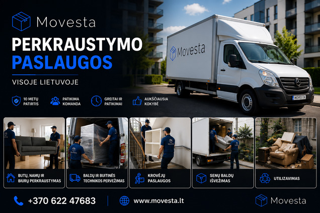 Perkraustymo paslaugos | Krovėjų paslaugos | Baldų pervežimas | MOVESTA