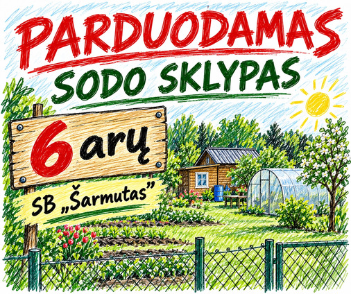 Parduodamas sodo sklypas