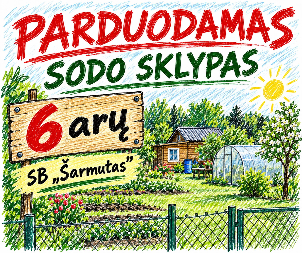 Parduodamas sodo sklypas