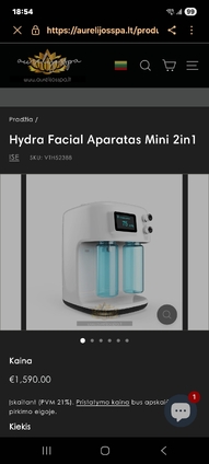 Hydra facial aparatas mini 2in1