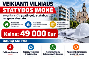 Atestuota statybos įmonė — parduodama