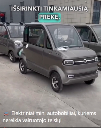 Elektriniai mini autobobiliai, kuriems nereikia vairuotojo teisių!