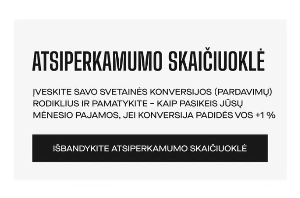 Reklamos atsiperkamumo skaičiuokle