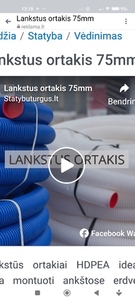 Lankstus ortakis 75mm