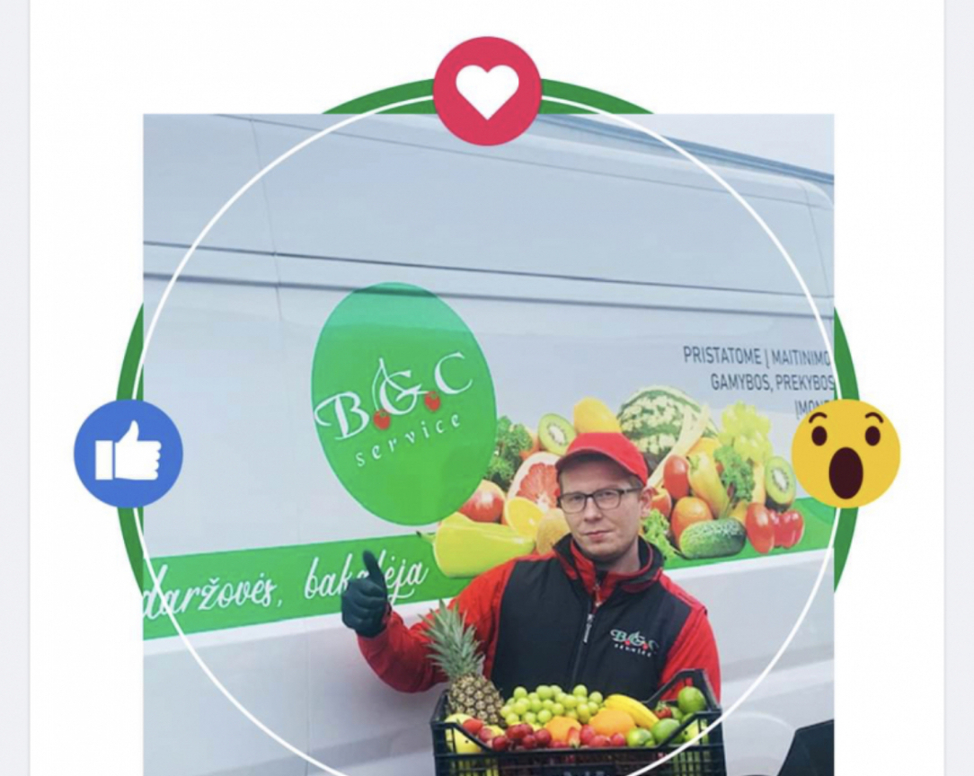 Vaisiai, daržovės internetu pristatymas i namus