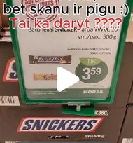 Snickers-Twix batonėliai už mažiausią kainą Norfoje