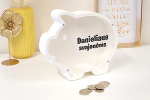 Kiaulė Taupyklė su Vardu ar Užrašu