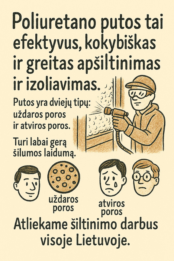 Pastatų apšiltinimas poliuretano putomis