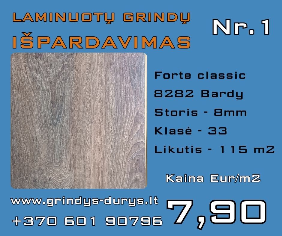 Laminuotų grindų išpardavimas