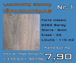 Laminuotų grindų išpardavimas