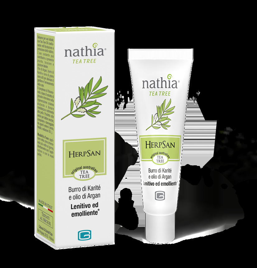 Nathia Lūpų balzamas su arbatmedžio aliejumi, 10ml