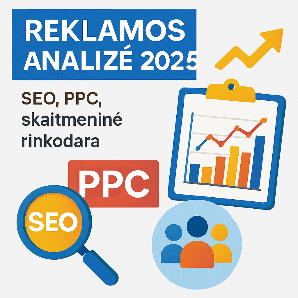 Reklamos analizė 2025 m. – SEO, PPC ir skaitmeninės rinkodaros strategijos verslui