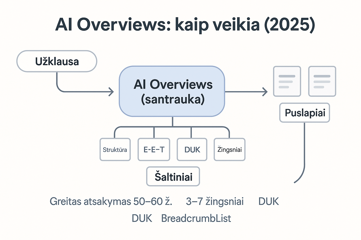 AI Overviews veikimo schema