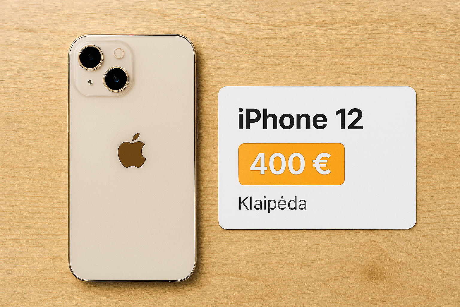 Skelbimo pirmas ekranas: prekė, kaina, miestas – aiškiai ir be trukdžių