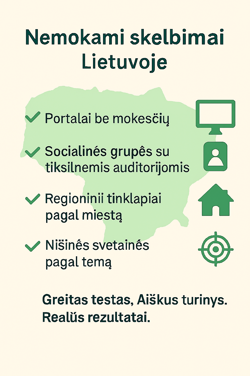 Nemokami skelbimai Lietuvoje – kanalų tipai: portalai, socialinės grupės, regioniniai tinklapiai ir nišinės svetainės